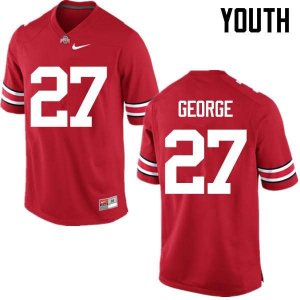 NCAA Ohio State Buckeyes Youth #27 Eddie George Red Nike Football College Jersey JLN8345LZ